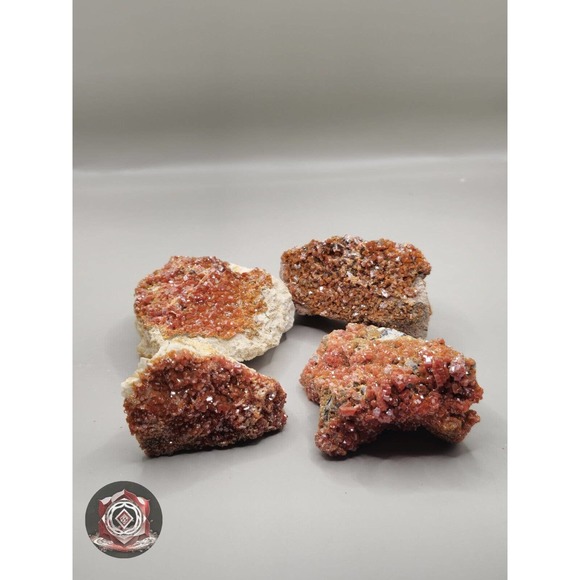 Natural Vanadinite Druzy Cluster With Barite Grade AAA Moroccan Mystery Crystal. - Picture 5 of 12